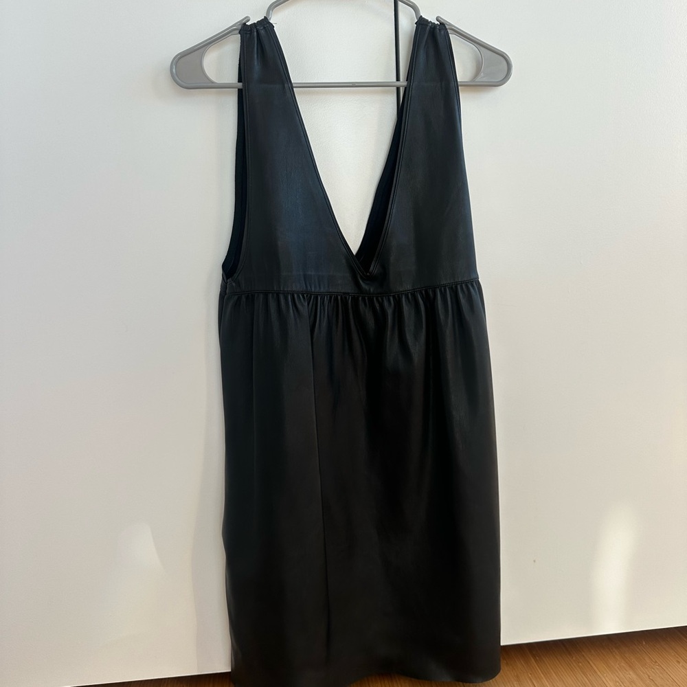 Zara Leather Mini Dress size small